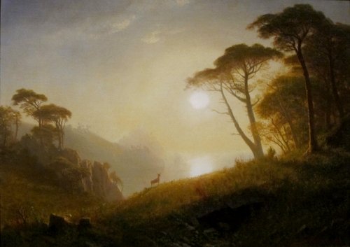 Scene in Yosemite Valley, 1864, Albert Bierstadt