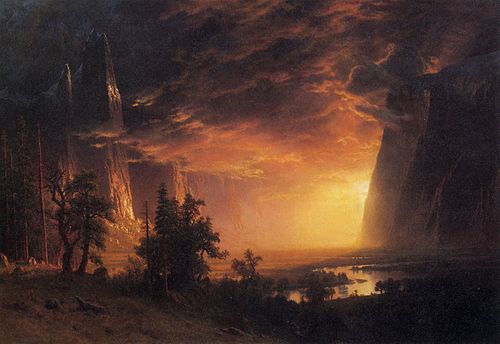 Sunset in the Yosemite Valley, 1868, Albert Bierstadt