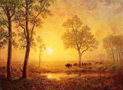 Sunset on the Mountain, 1850, Albert Bierstadt