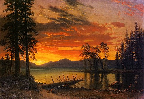 Sunset over the River, 1850, Albert Bierstadt