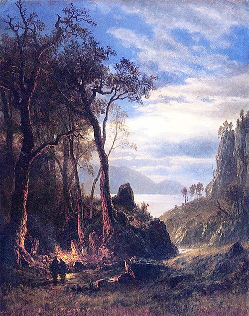 The Campfire, 1850, Albert Bierstadt