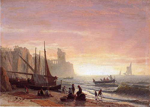 The Fishing Fleet, 1850, Albert Bierstadt