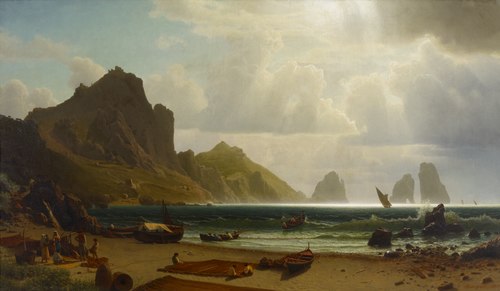 The Marina Piccola, Capri, 1859, Albert Bierstadt