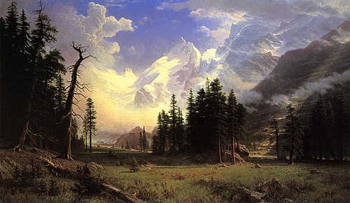 The Morteratsch Glacier Upper Engadine Valley Pontresina, 1895, Albert Bierstadt