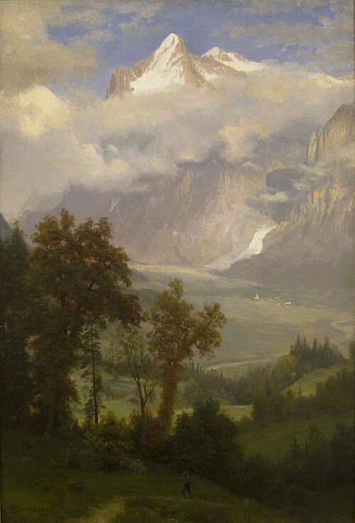 View of Wetterhorn from the Valley of Grindelwald, 1869, Albert Bierstadt