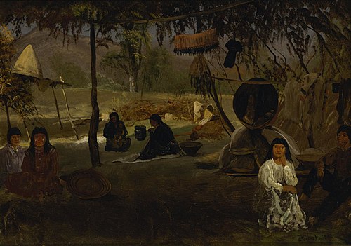 California Indian Camp, 1866, Albert Bierstadt