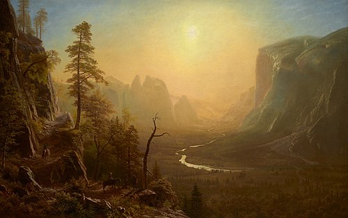 Yosemite Valley, Glacier Point Trail, 1873, Albert Bierstadt