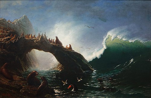 Farallon Island, 1887, Albert Bierstadt