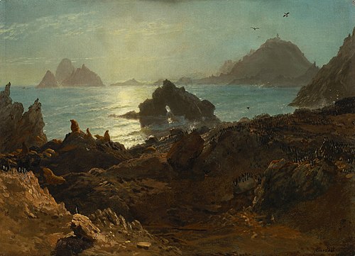 Farallon Islands, Pacific Ocean, California, 1872, Albert Bierstadt
