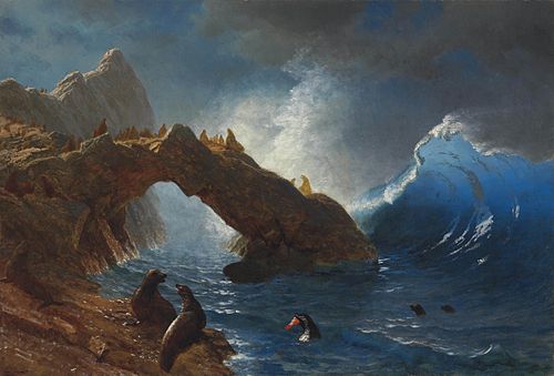 Seals on the Rocks, 1873, Albert Bierstadt