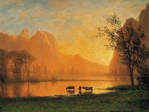 Sundown at Yosemite, 1863, Albert Bierstadt
