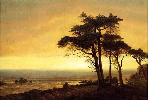 The Sunset at Monterey Bay, the California Coast, 1850, Albert Bierstadt