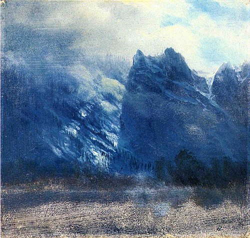 Yosemite Valley, Twin Peaks, 1859, Albert Bierstadt
