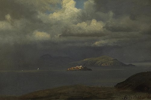 Alcatraz, San Francisco Bay, 1875, Albert Bierstadt