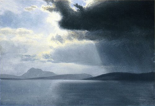 Approaching Thunderstorm on the Hudson River, 1850, Albert Bierstadt