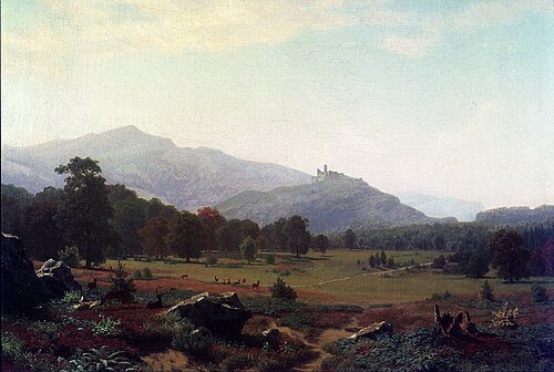 Autumn in the Conway Meadows looking towards Mount Washington, New Hampshire, 1858, Albert Bierstadt