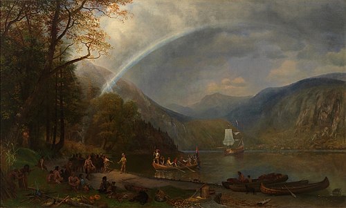 Discovery of the Hudson River, 1874, Albert Bierstadt