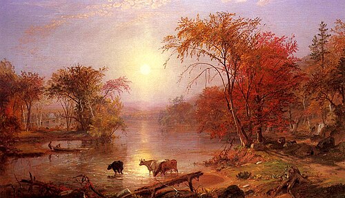 Indian Summer on the Hudson River, 1861, Albert Bierstadt
