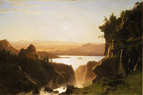 Island Lake, Wind River Range, Wyoming, 1861, Albert Bierstadt