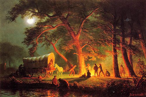 Oregon Trail (Campfire), 1863, Albert Bierstadt