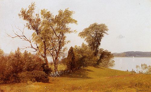 Sailboats on the Hudson at Irvington, 1889, Albert Bierstadt