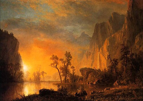 Sunset in the Rockies, 1866, Albert Bierstadt