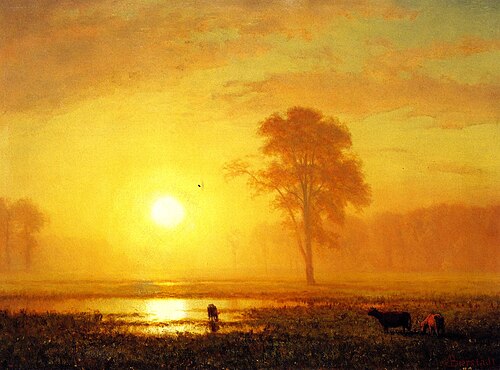 Sunset on the Plains, 1887, Albert Bierstadt