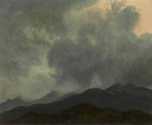 Turbulent Clouds, White Mountains, New Hampshire, 1858, Albert Bierstadt