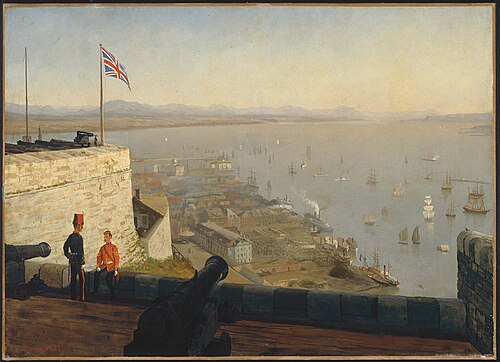 St. Lawrence River, from the Citadel, Quebec, 1880, Albert Bierstadt
