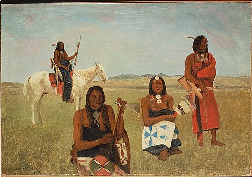 Indians near Fort Laramie, 1859, Albert Bierstadt