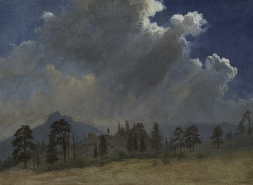 Fir Trees and Storm Clouds, 1870, Albert Bierstadt