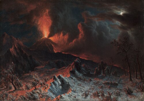 Mount Vesuvius at Midnight, 1868, Albert Bierstadt