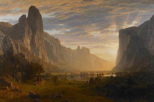 Looking Down Yosemite Valley, California, 1865, Albert Bierstadt