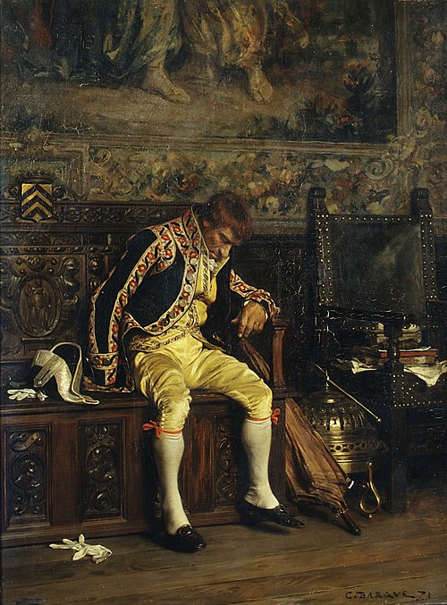 A Footman Sleeping, 1871, Charles Bargue