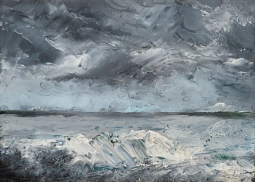 Pack ice on the beach, 1892, August Strindberg