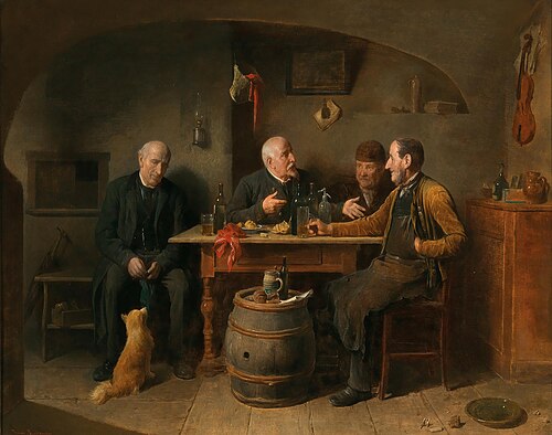 A Tavern Scene, 1870, Friedrich Friedländer