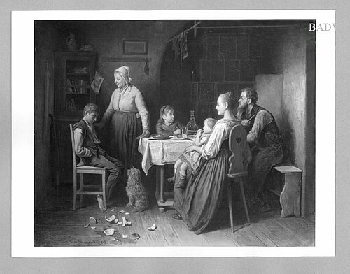 Familienszene, "Der Schmoller", 1879, Friedrich Friedländer