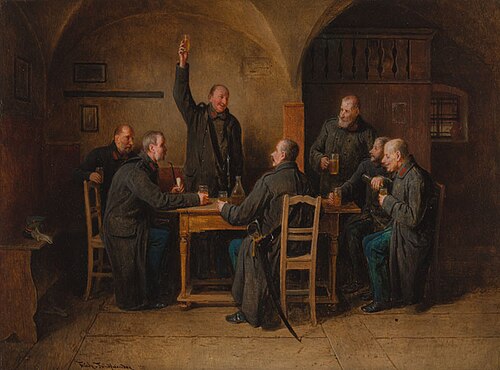 Invalids in a Wine Cellar, , Friedrich Friedländer