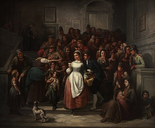 Nach der Lotterieziehung, 1859, Friedrich Friedländer