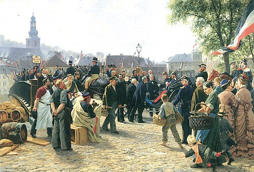 Ankunft König Wilhelms I. von Preußen in Saarbrücken am 9. August 1870, 1877, Anton von Werner