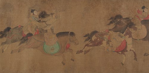 Horsemanship demonstration, 1849, Zhao Yong