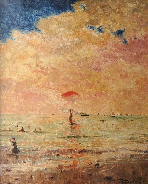 Off the Coast at Deauville, , Alfred Stevens