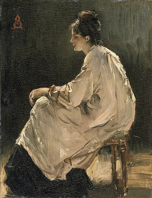 Seated Girl, , Alfred Stevens