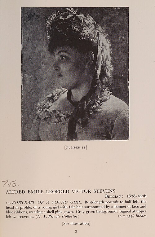 Gemälde eines jungen Mädchens, , Alfred Stevens