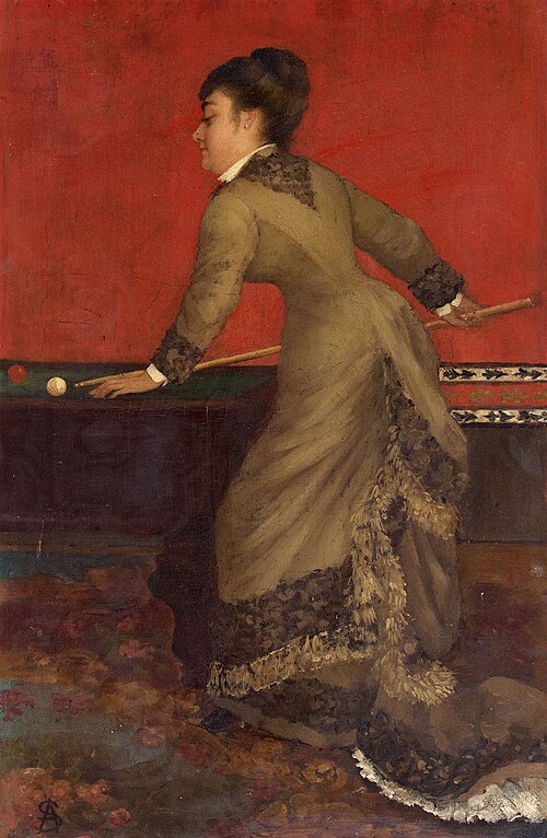 Elegant at Billiards, , Alfred Stevens