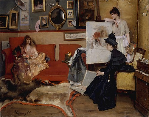 In the Studio, 1888, Alfred Stevens