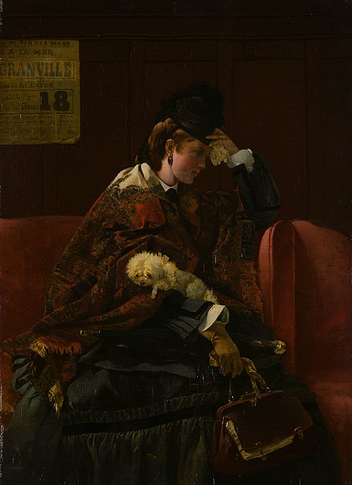 At the Railway Station, 1874, Alfred Stevens