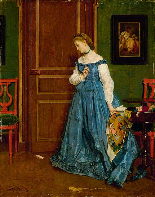 Hesitation (Madame Monteaux?), 1867, Alfred Stevens