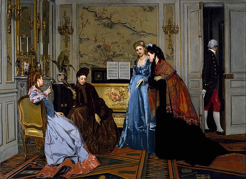 Elegant Figures in a Salon, , Alfred Stevens