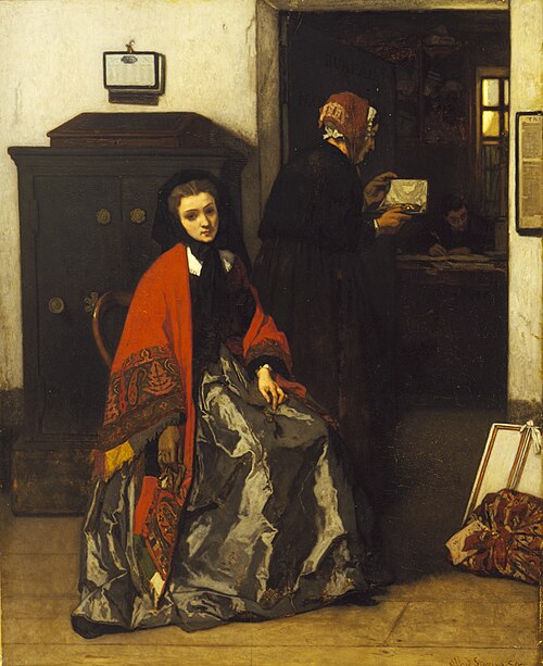 The First Day of Devotion (Interior of a Pawnbroker's Shop), 1854, Alfred Stevens